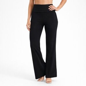 Hold Your Haunches Black Compression Yoga Pants Bootcut Shapewear Size 3 Pull On